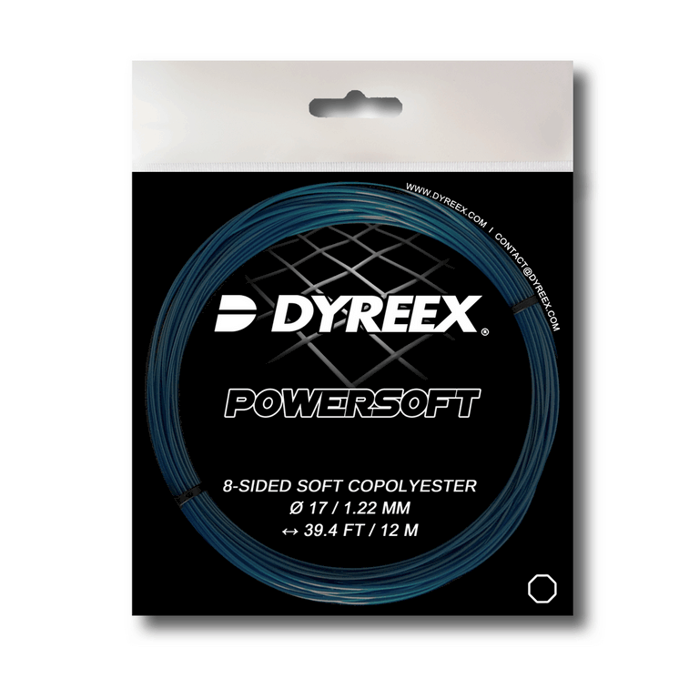 Dyreex tennis string Powersoft 12 m. set - 1.22 mm. String that provided a very high level of comfort for a monofilament and this was achieved thanks to the very high elasticity of the string.