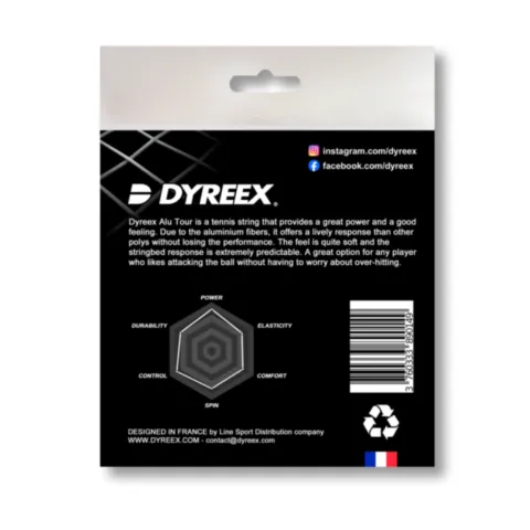 Dyreex Alu Tour monofilament tennis string 200 m. for professionnal or adult players power and cntrol