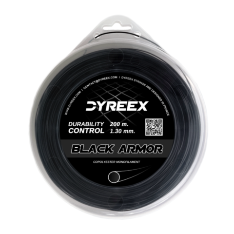 Dyreex Black Armor monofilament tennis string 200 m. 130 mm. for professionnal or adult players who break a lot