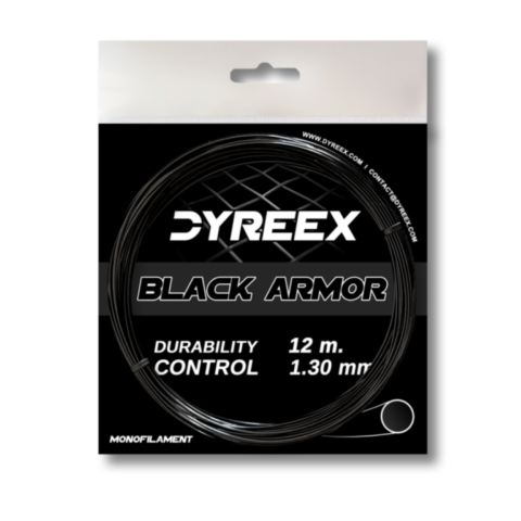 Dyreex Black Armor monofilament tennis string 200 m. 130 mm. for professionnal or adult players who break a lot