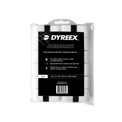 Dyreex tennis overgrip duratack - extreme durability 12 pcs. white