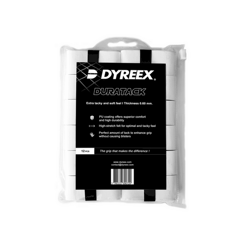 Dyreex tennis overgrip duratack - extreme durability 12 pcs. white