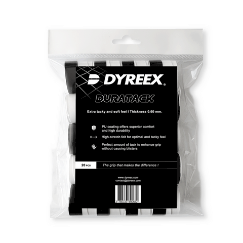 Dyreex tennis overgrip duratack - extreme durability 20 pcs. white