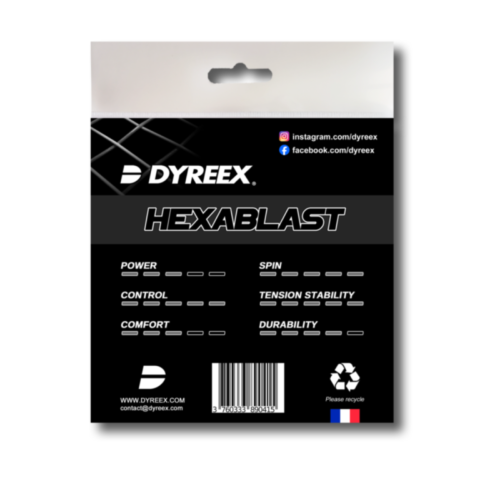 Dyreex tennis string Hexablast 12 m. Gauge 1.25 mm.