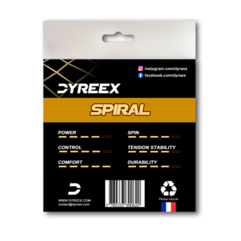 Dyreex tenns string Spiral 12 m.  1.35 mm back.