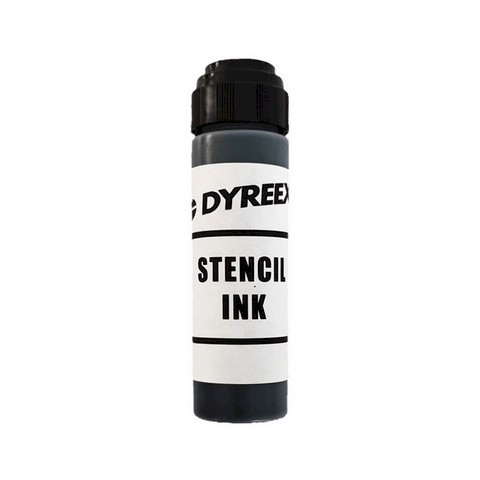 Dyreex tennis stencil ink black color.  Stencil your Dyreex's logo to update your racquet's appearance.