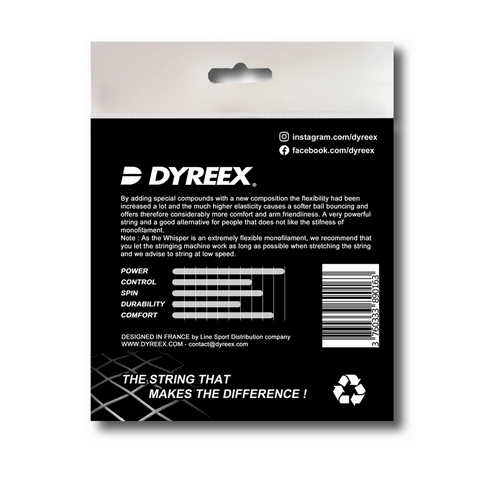 Dyreex Whisper 1.25 mm. High comfort and amazing power 12m.