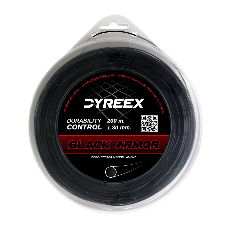 Dyreex Black Armor monofilament tennis string 200 m. 130 mm. for professionnal or adult players who break a lot