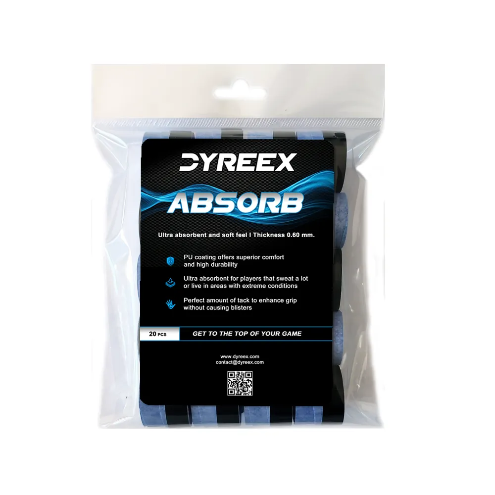 Dyreex tennis overgrip Absorb - ultra absorbent 20 pcs. blue