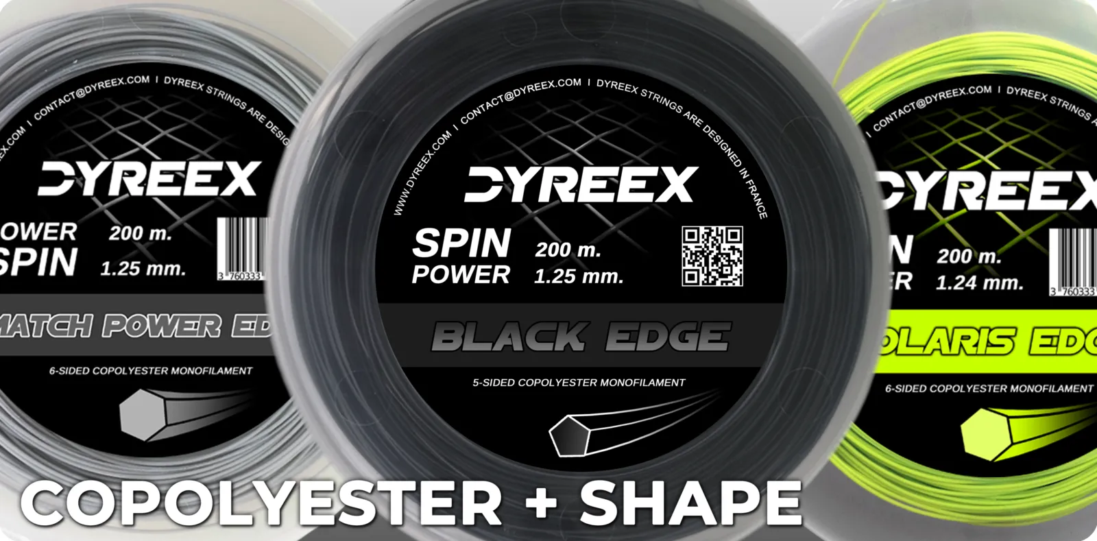 DYREEX Copolyester-Tennisg ESA mit Form für massiven Effet